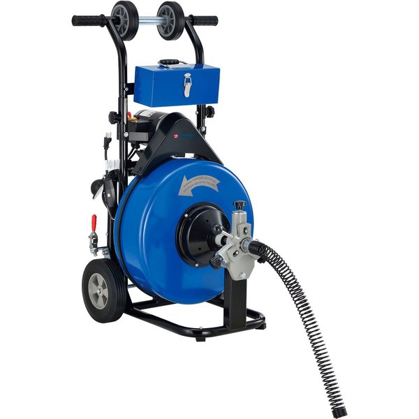 Global Industrial Drain Cleaner For 4-9 Pipe, 200 RPM, 100' Cable 670441